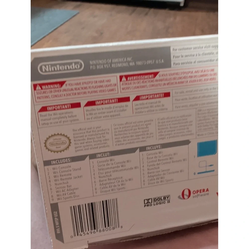 NINTENDO WII SPORTS CONSOLE OPEN BOX Wii SPORTS Used Twice.W Extra Game Etc.